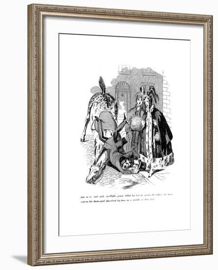 Cartoon on a Riding Theme, 19th Century-null-Framed Giclee Print