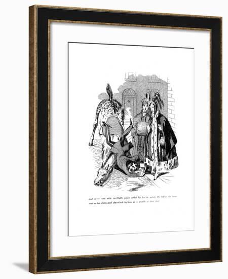 Cartoon on a Riding Theme, 19th Century-null-Framed Giclee Print