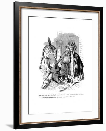 Cartoon on a Riding Theme, 19th Century-null-Framed Giclee Print