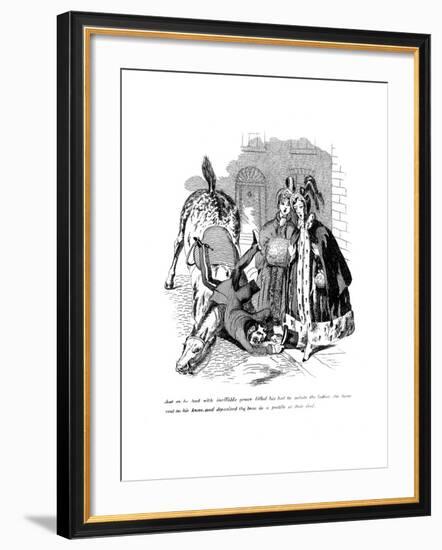 Cartoon on a Riding Theme, 19th Century-null-Framed Giclee Print