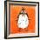 Cartoon Penguin. Cute Hand Drawn, Vintage Paper Texture-Ozerina Anna-Framed Art Print