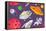 Cartoon Space Seamless Background-Milovelen-Framed Stretched Canvas