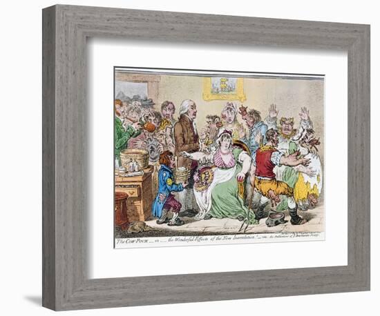 Cartoon: Vaccination, 1802-James Gillray-Framed Giclee Print