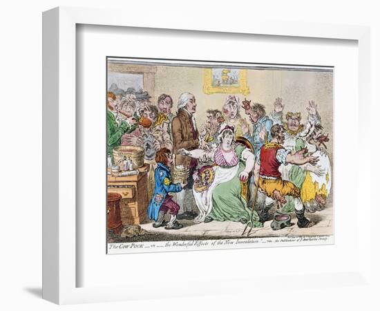 Cartoon: Vaccination, 1802-James Gillray-Framed Premium Giclee Print