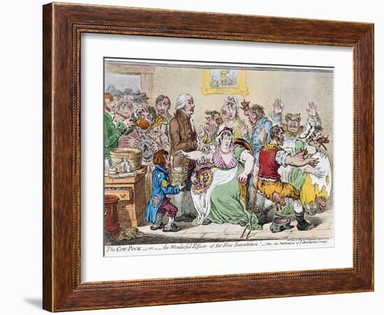 Cartoon: Vaccination, 1802-James Gillray-Framed Giclee Print