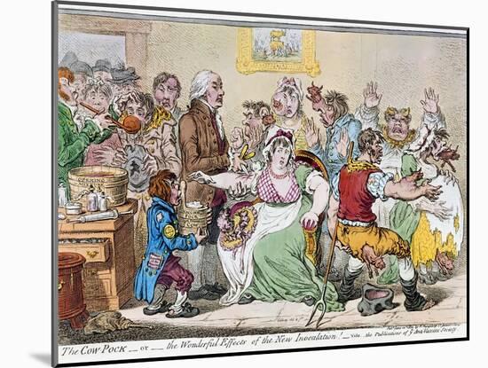 Cartoon: Vaccination, 1802-James Gillray-Mounted Giclee Print