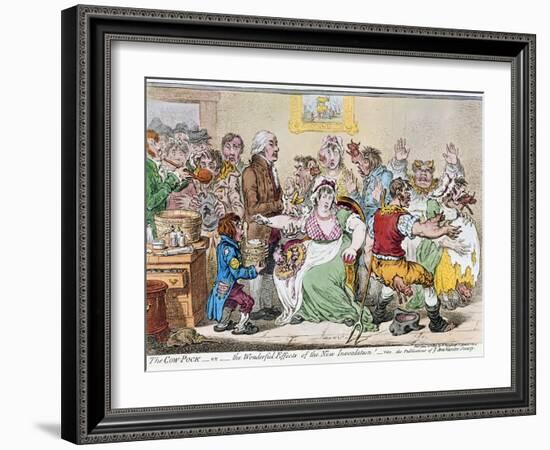 Cartoon: Vaccination, 1802-James Gillray-Framed Giclee Print