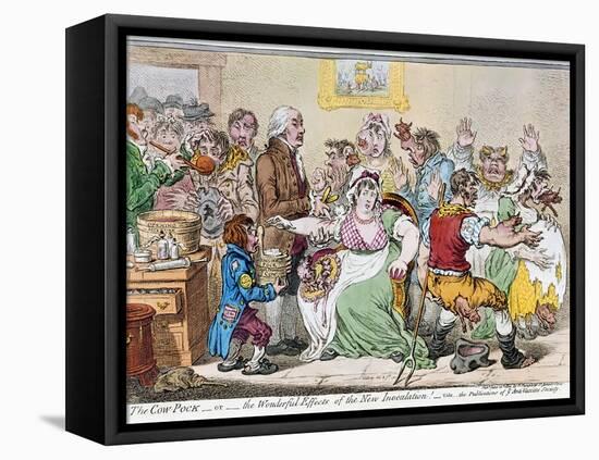 Cartoon: Vaccination, 1802-James Gillray-Framed Premier Image Canvas