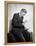 Cartoonist James Thurber Posing with His Work-Bob Landry-Framed Premier Image Canvas