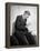 Cartoonist James Thurber Posing with His Work-Bob Landry-Framed Premier Image Canvas