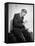 Cartoonist James Thurber Posing with His Work-Bob Landry-Framed Premier Image Canvas