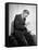 Cartoonist James Thurber Posing with His Work-Bob Landry-Framed Premier Image Canvas