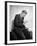 Cartoonist James Thurber Posing with His Work-Bob Landry-Framed Premium Photographic Print