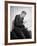 Cartoonist James Thurber Posing with His Work-Bob Landry-Framed Premium Photographic Print