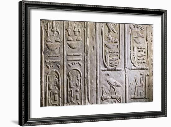 Cartouche of Alexander the Great, Wall Fragment of a Temple-null-Framed Giclee Print