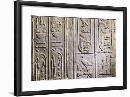 Cartouche of Alexander the Great, Wall Fragment of a Temple-null-Framed Giclee Print