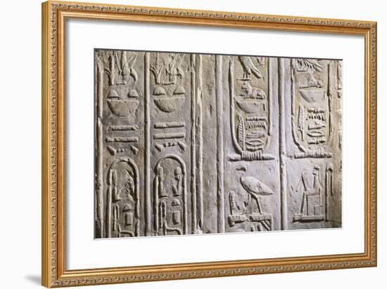 Cartouche of Alexander the Great, Wall Fragment of a Temple-null-Framed Giclee Print