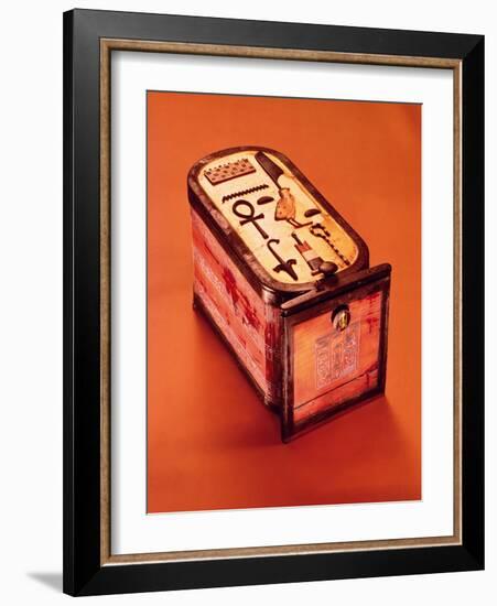 Cartouche-Shaped Box, from the Tomb of Tutankhamun, New Kingdom-Egyptian 18th Dynasty-Framed Giclee Print