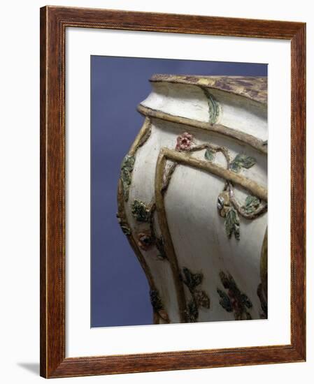 Carved and Painted Wooden Chest of Drawers, Ca 1760, Made in Venice, Italy, Detail-null-Framed Giclee Print