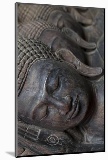 Carved Buddha Heads, Phnom Penh, Cambodia, Southeast Asia-Alex Robinson-Mounted Photographic Print