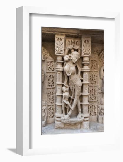 Carved Dancing Girl on Wall of Rani Ki Vav-Annie Owen-Framed Photographic Print