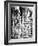 Carved Horse Pillars in Ranganatha Temple, Srirangam, 1869-Samuel Bourne-Framed Photographic Print