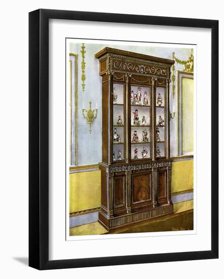 Carved Mahogany China Case Influenced by the Adam Brothers, 1911-1912-Edwin Foley-Framed Giclee Print