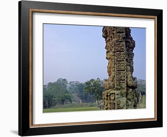 Carved Mayan Pillar, Honduras-Kenneth Garrett-Framed Photographic Print