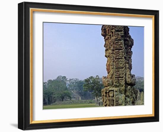 Carved Mayan Pillar, Honduras-Kenneth Garrett-Framed Photographic Print