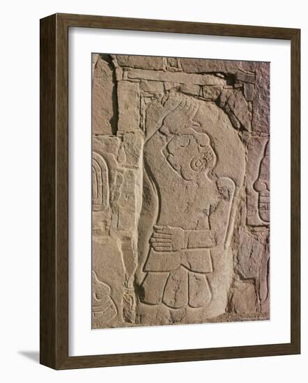 Carved Stone, Pre-Chavin, Sechin, Near Casma, Peru, South America-Walter Rawlings-Framed Photographic Print