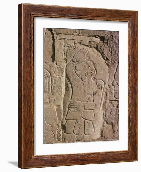 Carved Stone, Pre-Chavin, Sechin, Near Casma, Peru, South America-Walter Rawlings-Framed Photographic Print