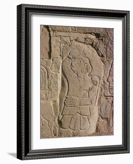 Carved Stone, Pre-Chavin, Sechin, Near Casma, Peru, South America-Walter Rawlings-Framed Photographic Print