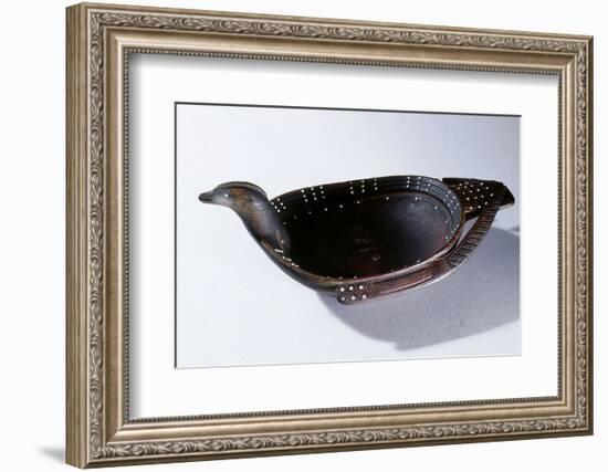 Carved wooden bowl, Eskimo, from Kodiak Island, Alaska-Werner Forman-Framed Photographic Print