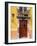 Carved Wooden Door and Balcony, San Miguel, Guanajuato State, Mexico-Julie Eggers-Framed Photographic Print