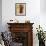 Carved Wooden Door and Balcony, San Miguel, Guanajuato State, Mexico-Julie Eggers-Framed Photographic Print displayed on a wall