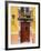 Carved Wooden Door and Balcony, San Miguel, Guanajuato State, Mexico-Julie Eggers-Framed Photographic Print