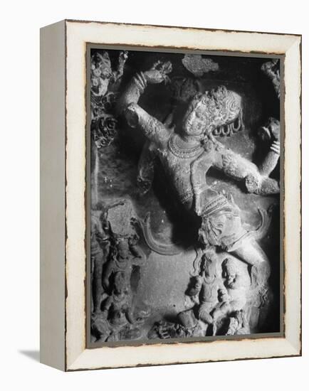 Carving of Sita in the Ellora Caves-Eliot Elisofon-Framed Premier Image Canvas