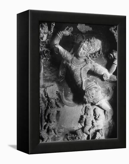 Carving of Sita in the Ellora Caves-Eliot Elisofon-Framed Premier Image Canvas