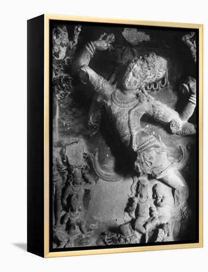 Carving of Sita in the Ellora Caves-Eliot Elisofon-Framed Premier Image Canvas