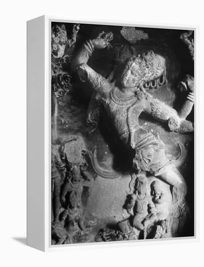 Carving of Sita in the Ellora Caves-Eliot Elisofon-Framed Premier Image Canvas