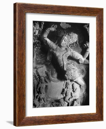 Carving of Sita in the Ellora Caves-Eliot Elisofon-Framed Photographic Print