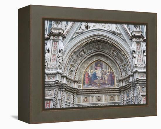 Carvings and Artwork Near Entrance of the Duomo of Santa Maria Del Fiore, Florence, Italy-Dennis Flaherty-Framed Premier Image Canvas