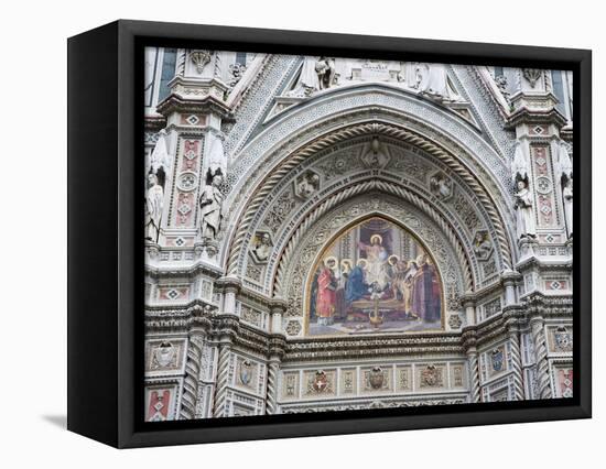 Carvings and Artwork Near Entrance of the Duomo of Santa Maria Del Fiore, Florence, Italy-Dennis Flaherty-Framed Premier Image Canvas