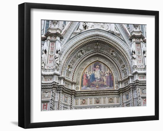Carvings and Artwork Near Entrance of the Duomo of Santa Maria Del Fiore, Florence, Italy-Dennis Flaherty-Framed Photographic Print