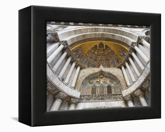 Carvings and Facade Mosaics on St. Mark's Basilica, Venice, Italy-Dennis Flaherty-Framed Premier Image Canvas