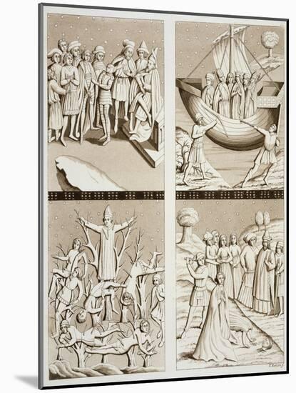 Carvings from the Church at Uppsala, Plate 42 from "Le Costume Ancien Et Moderne"-Vittorio Raineri-Mounted Giclee Print