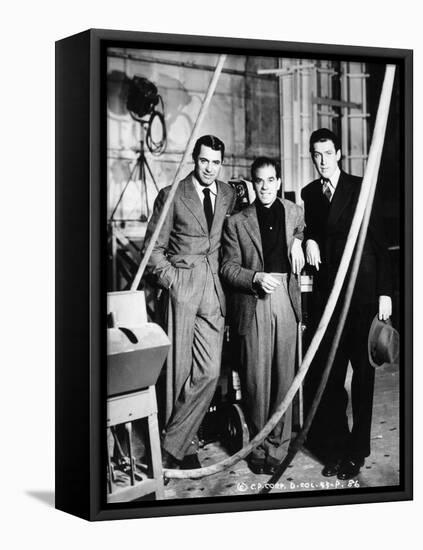 Cary Grant, Frank Capra, James Stewart. "The Philadelphia Story" 1940, Directed by George Cukor-null-Framed Premier Image Canvas