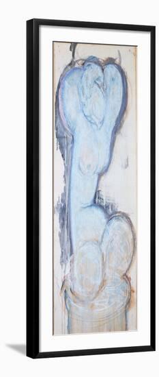 Caryatid, C.1914 (Gouache on Paper, Laid on Canvas and Panel)-Amedeo Modigliani-Framed Giclee Print