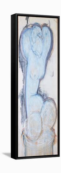 Caryatid, C.1914 (Gouache on Paper, Laid on Canvas and Panel)-Amedeo Modigliani-Framed Premier Image Canvas