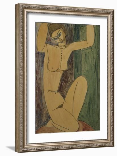 Caryatid; Cariatide, 1913-Amedeo Modigliani-Framed Giclee Print